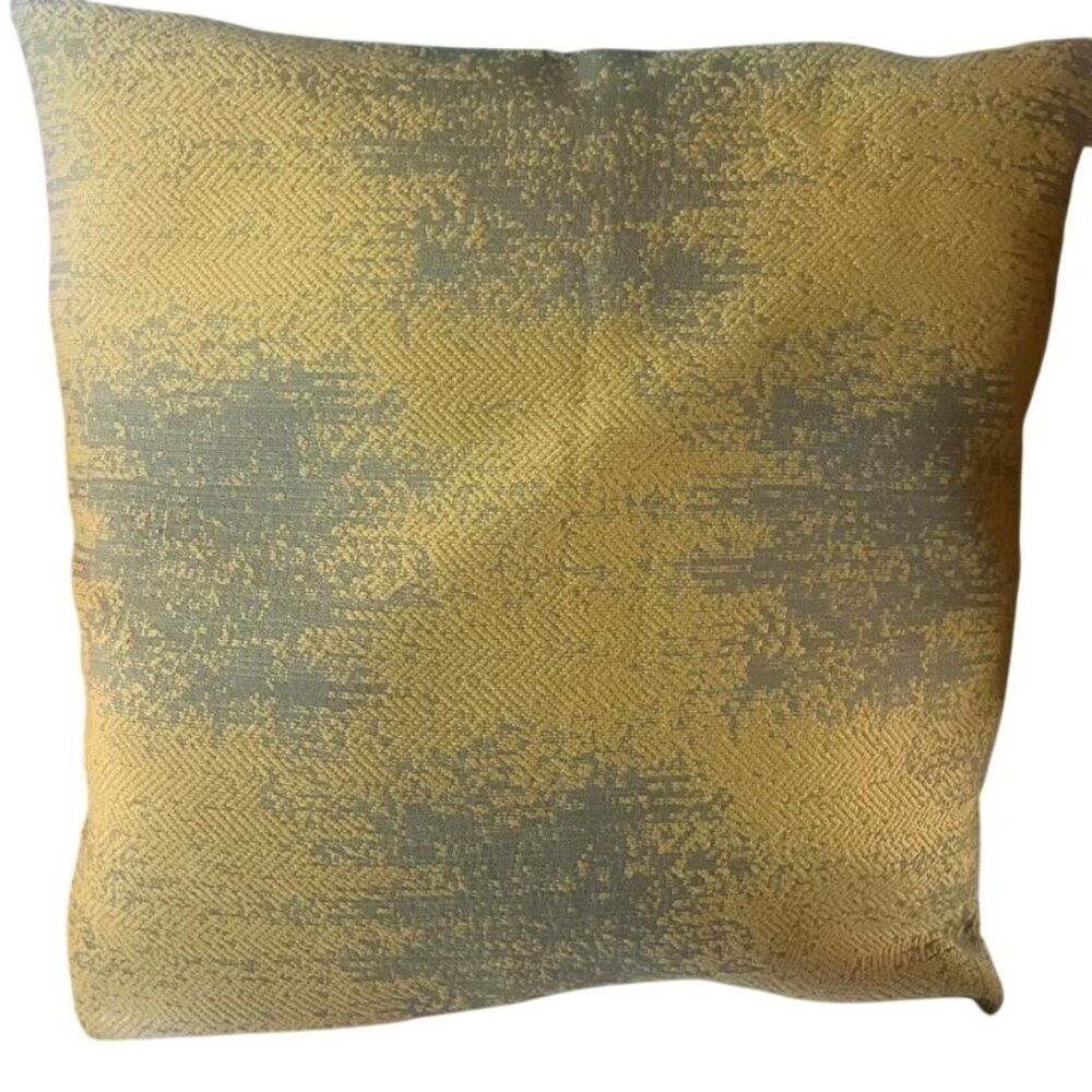 D.V. Kap Home Designer Euro Pillow Sham 26"x26" Yellow & Gray Textured Fabric